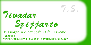 tivadar szijjarto business card